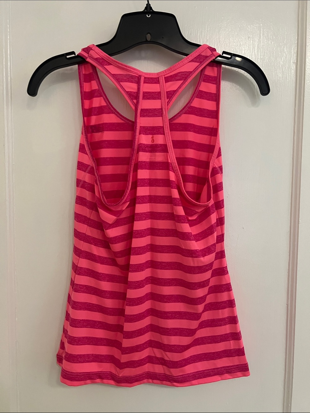 New Balance Pink Striped Racerback Tank - Picture 3 of 4